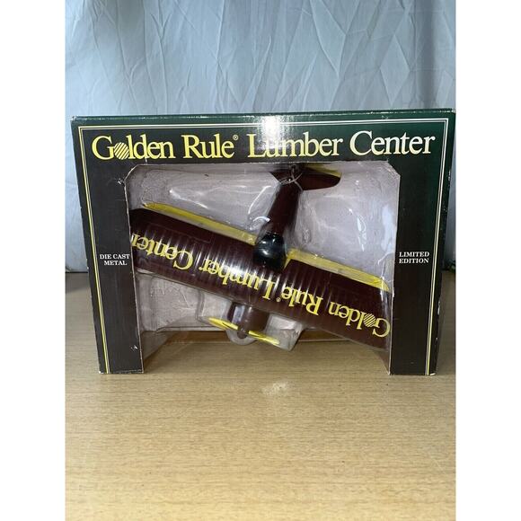 1932 Stearman Bi-Plane Bank First‎ Edition Golden Rule Lumber 1995 NIB Liberty - Picture 1 of 4
